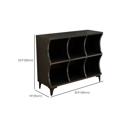 Modern Black Wooden 2-Tier Modular Cube Bookcase Image - 16