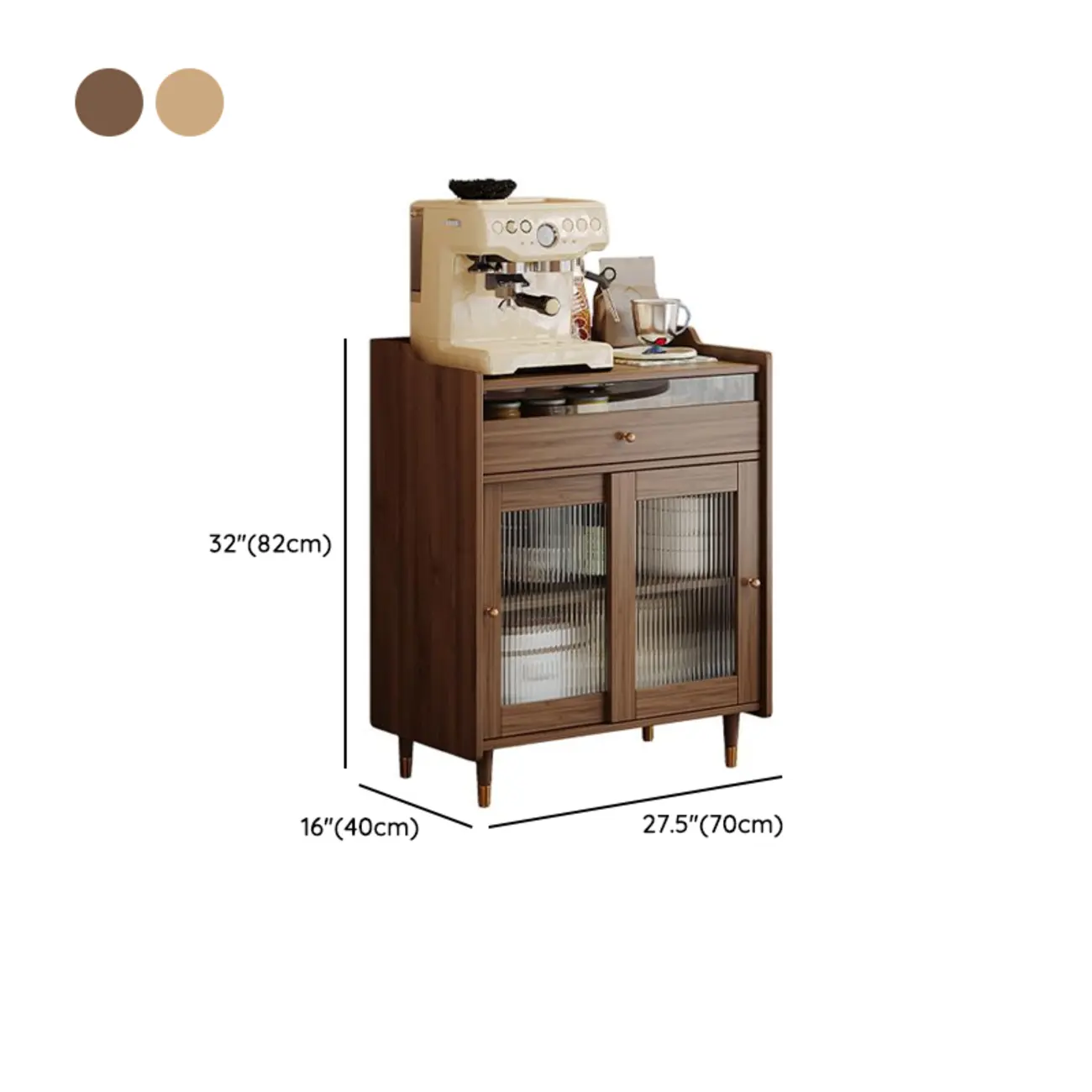 Modish Brown Wood Narrow Sideboard with Glass Doors #size | homeyfad