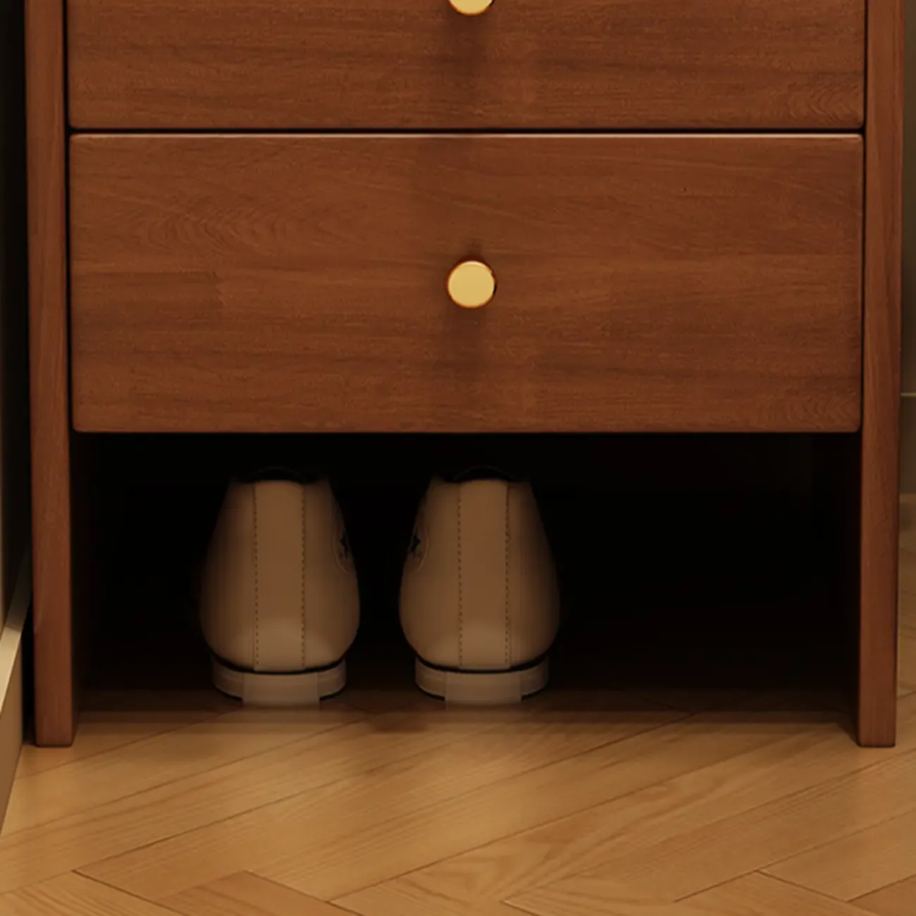 Classic Premium Wood 2 Drawers  Bedside Cabinet Nightstand Image - 11