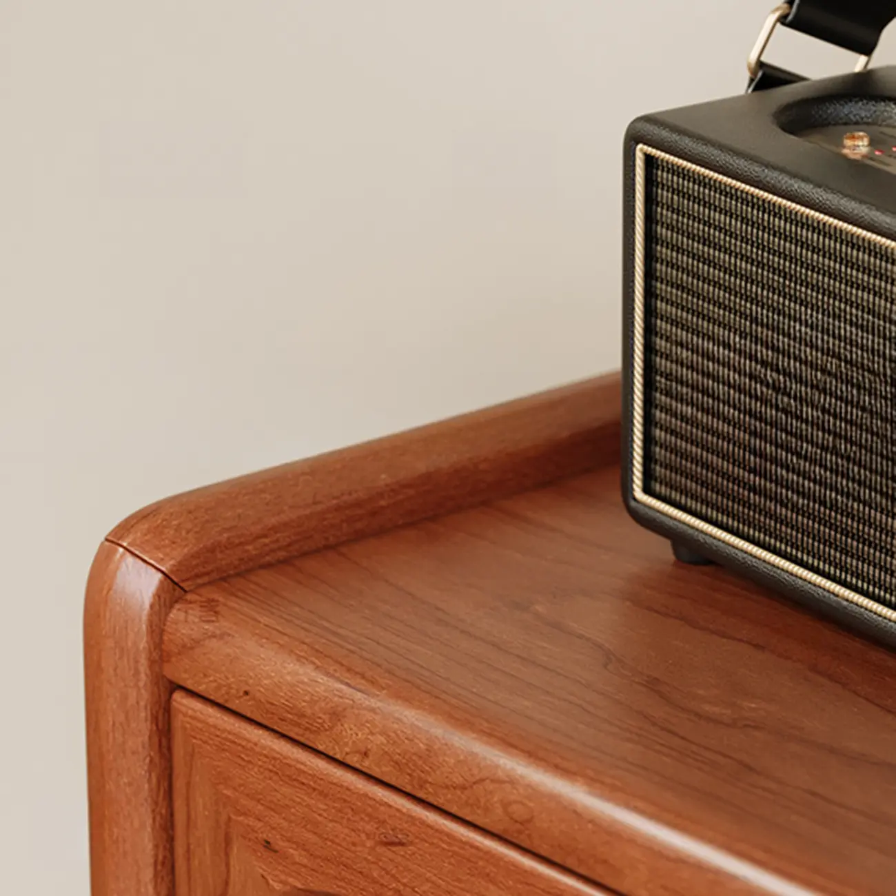 Narrow Brown Marble Countertop Wooden Display Buffet Image - 7 | homeyfad