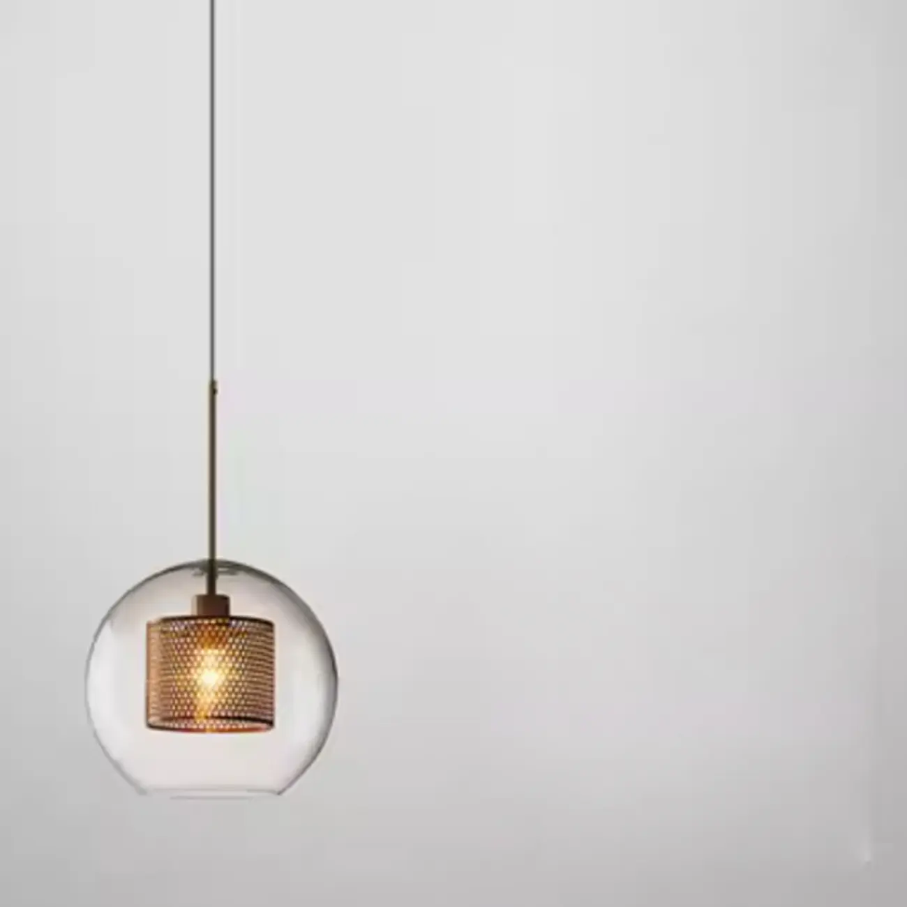 Modern Clear Glass Kitchen Island Pendant Light Metal Frame  | homeyfad