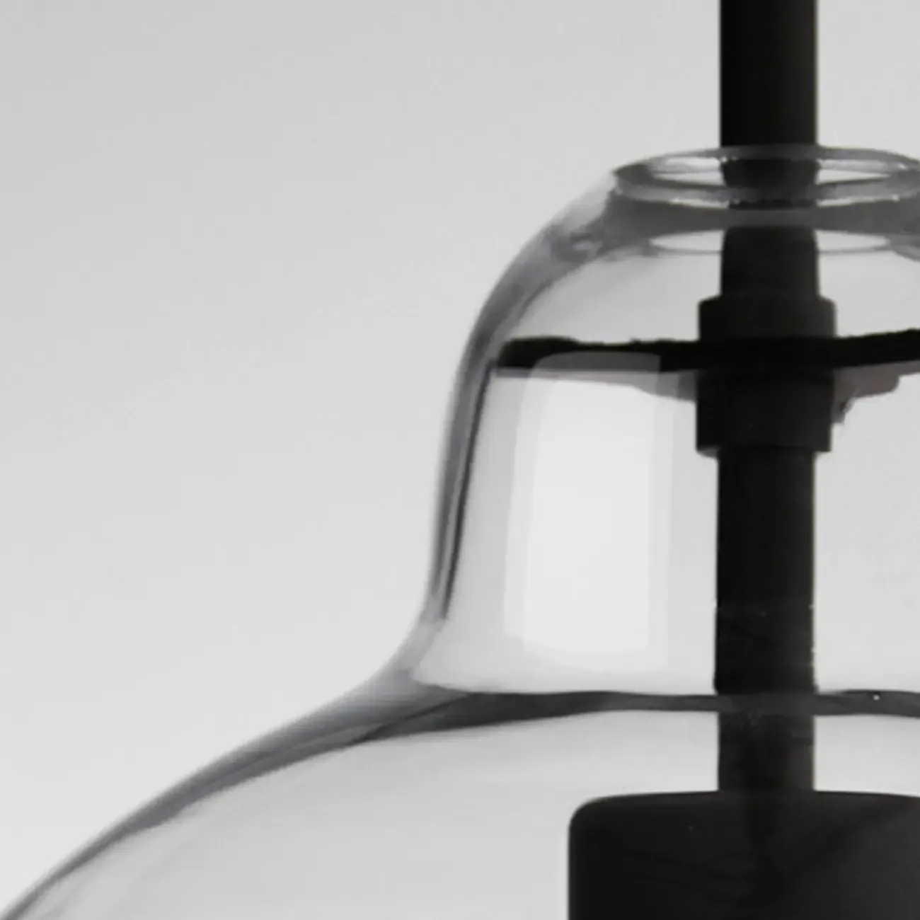 Modern Clear Glass Kitchen Island Pendant Light Metal Frame 