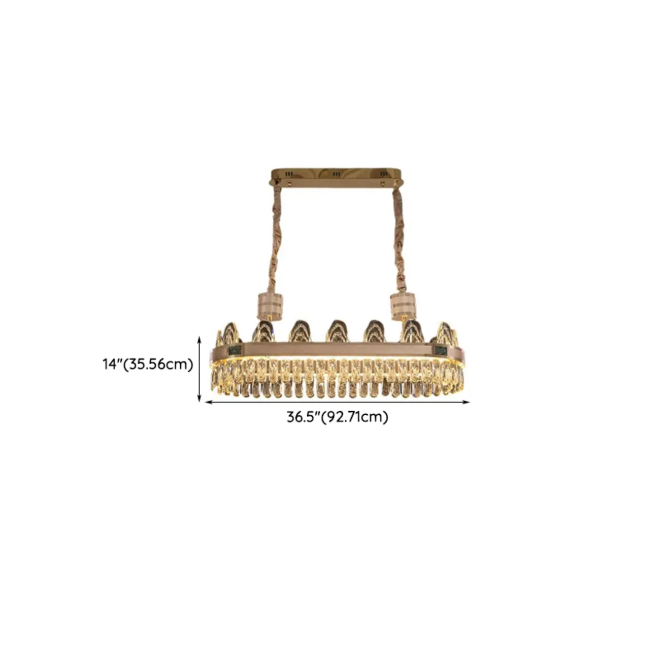 Glam Gold Crystal Circular Glass Pendant Chandelier Image - 18 | homeyfad