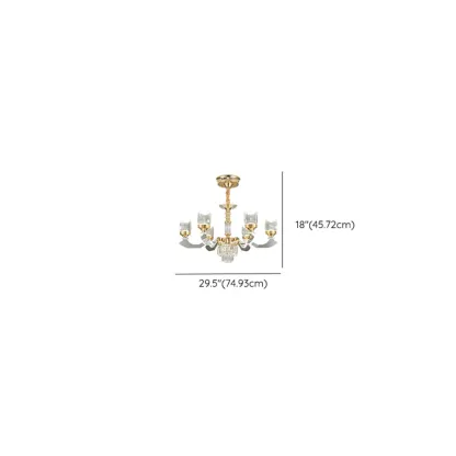 Gold Crystal Linear Modern Chandelier with Glass Beads #size