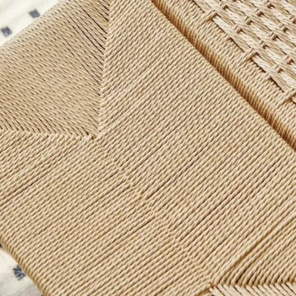 Tropical Oatmeal Rattan Accent Wood Entryway Bench with Shelf Image - 10