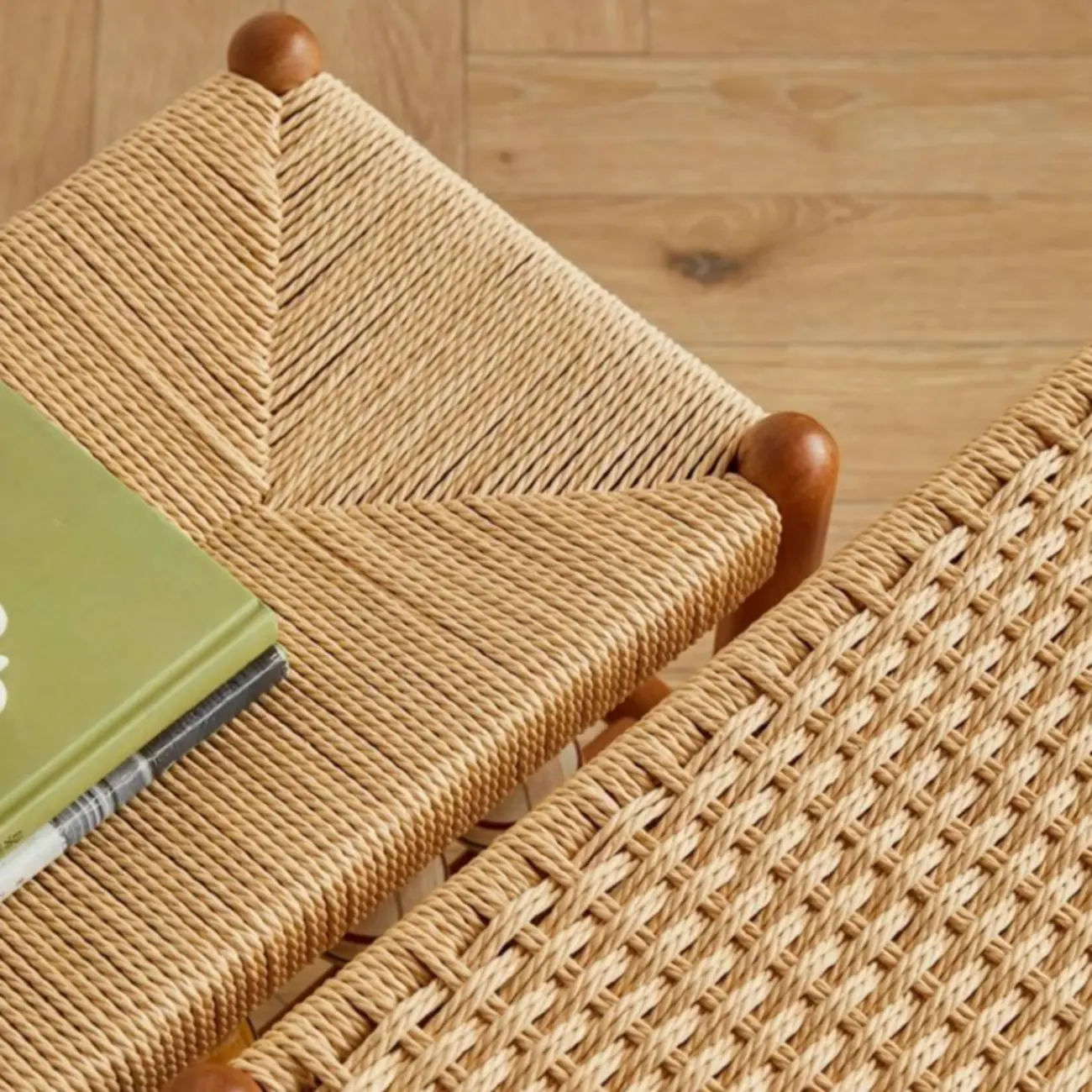 Tropical Oatmeal Rattan Accent Wood Entryway Bench with Shelf Image - 12 | homeyfad