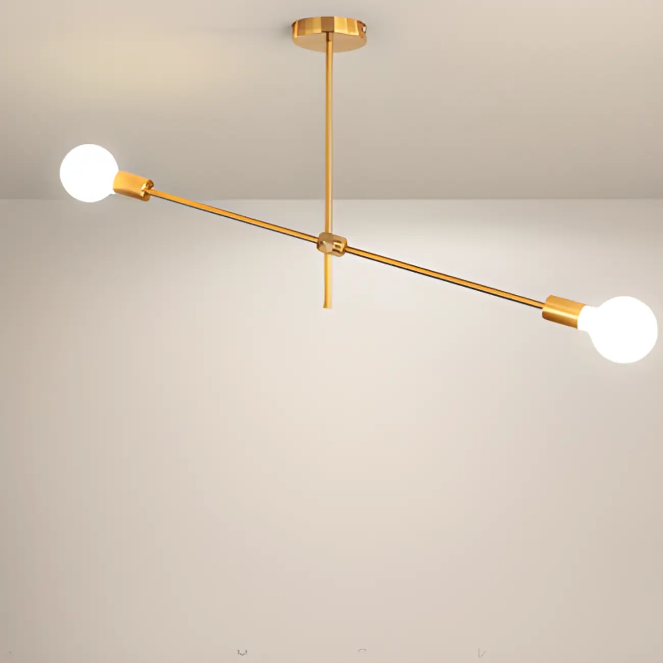 Large Gold Modern 6 Lights Sputnik Chandelier Image - 6 | homeyfad