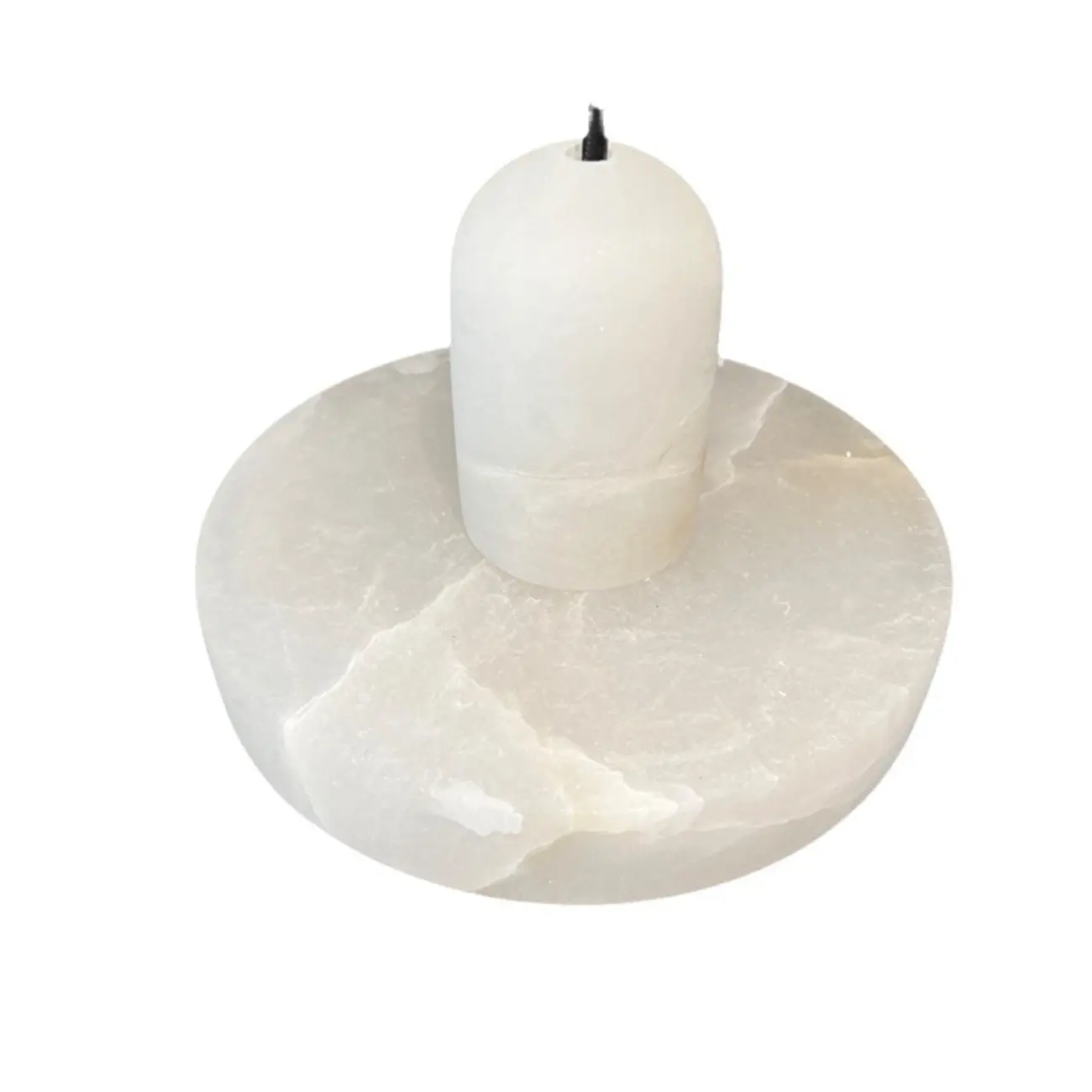 White Stone Geometric Rope Pendant Light Fixture Image - 5 | homeyfad