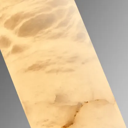 Adjustable White Stone Cylinder Hanging Pendant Light Image - 6