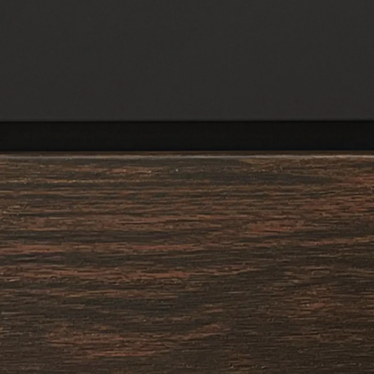 Narrow Black Wooden 2 Drawers Storage Nightstand Image - 8