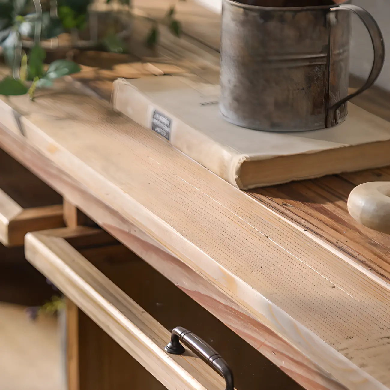 Traditional Multi-Shelves Brown Wooden Flip-Up China Cabinet Image - 11 | homeyfad