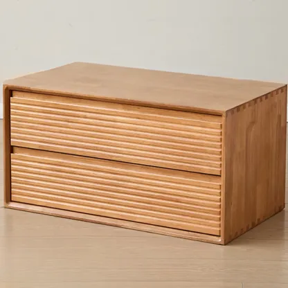 Standard Modern Wood Cube Storage Bookcase Nut-Brown Image - 4