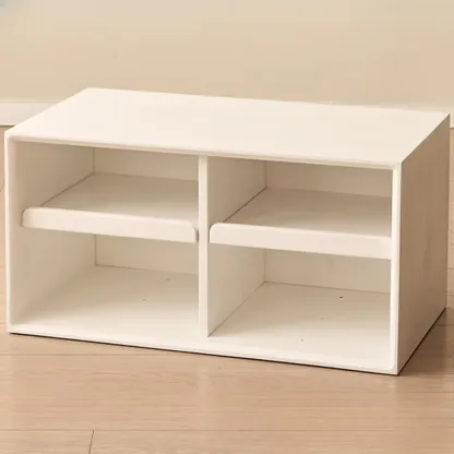 Standard Modern Wood Cube Storage Bookcase Nut-Brown Image - 9