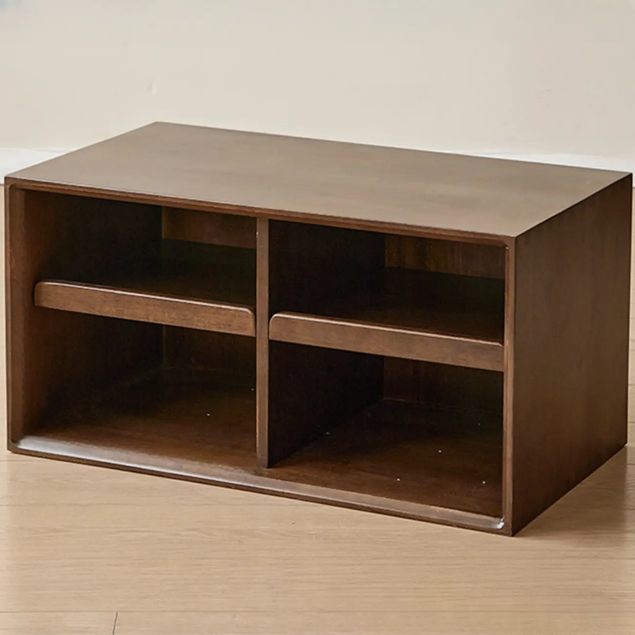 Standard Modern Wood Cube Storage Bookcase Nut-Brown Image - 13 | homeyfad