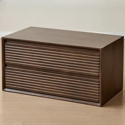 Standard Modern Wood Cube Storage Bookcase Nut-Brown Image - 17