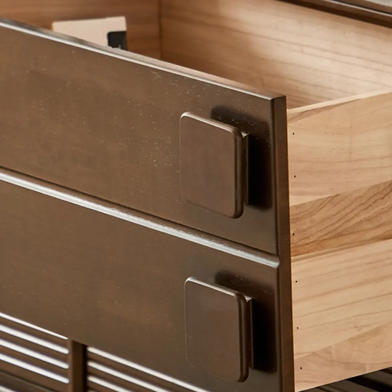 Standard Modern Wood Cube Storage Bookcase Nut-Brown Image - 18