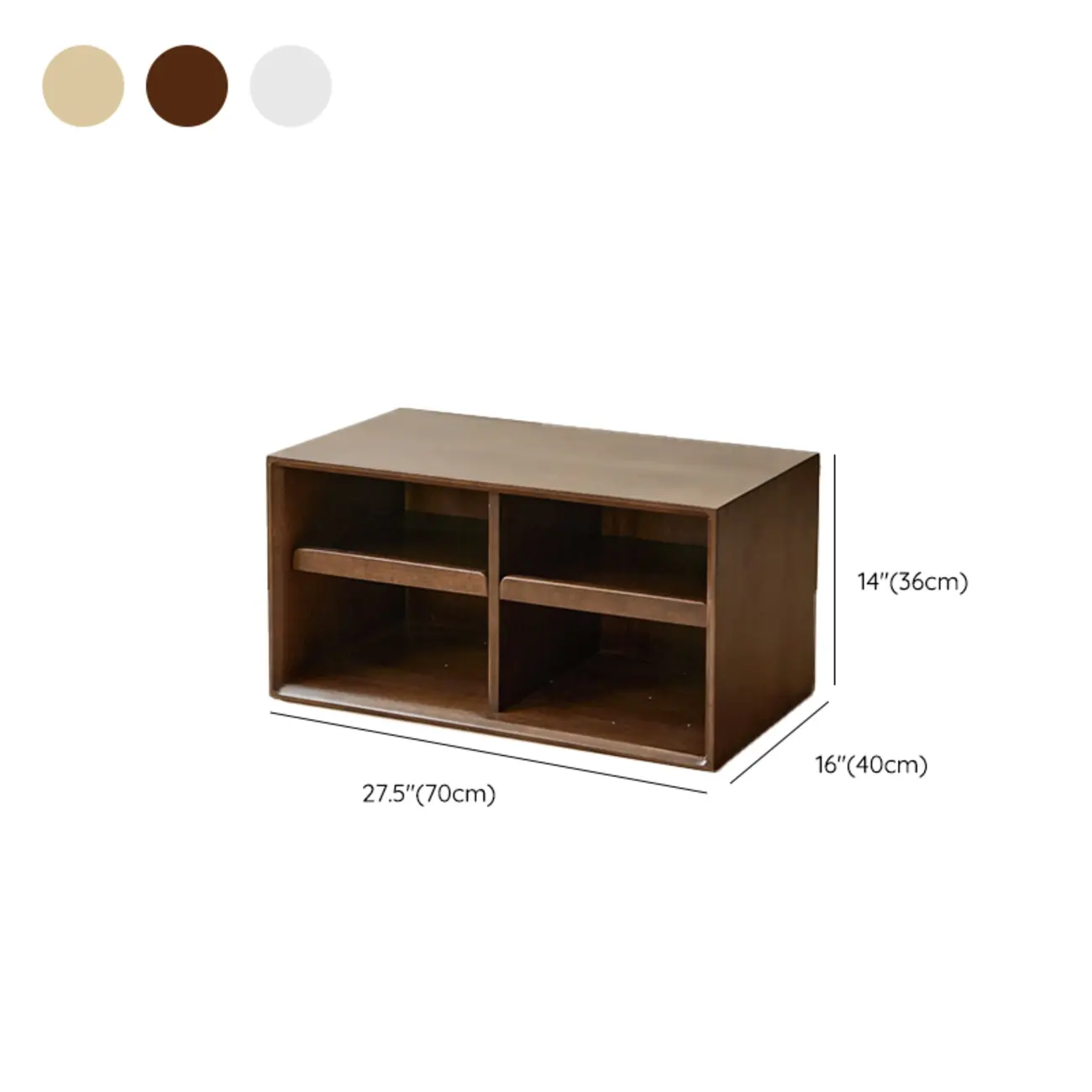 Standard Modern Wood Cube Storage Bookcase Nut-Brown Image - 25 | homeyfad