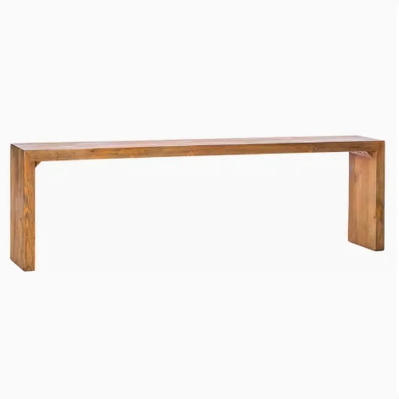 Wooden Entryway Bench Minimalistic Long Natural Finish Image - 6 | homeyfad