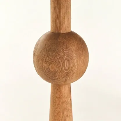 Artistic Walnut Wood Turned Leg Entry Console Table Image - 8