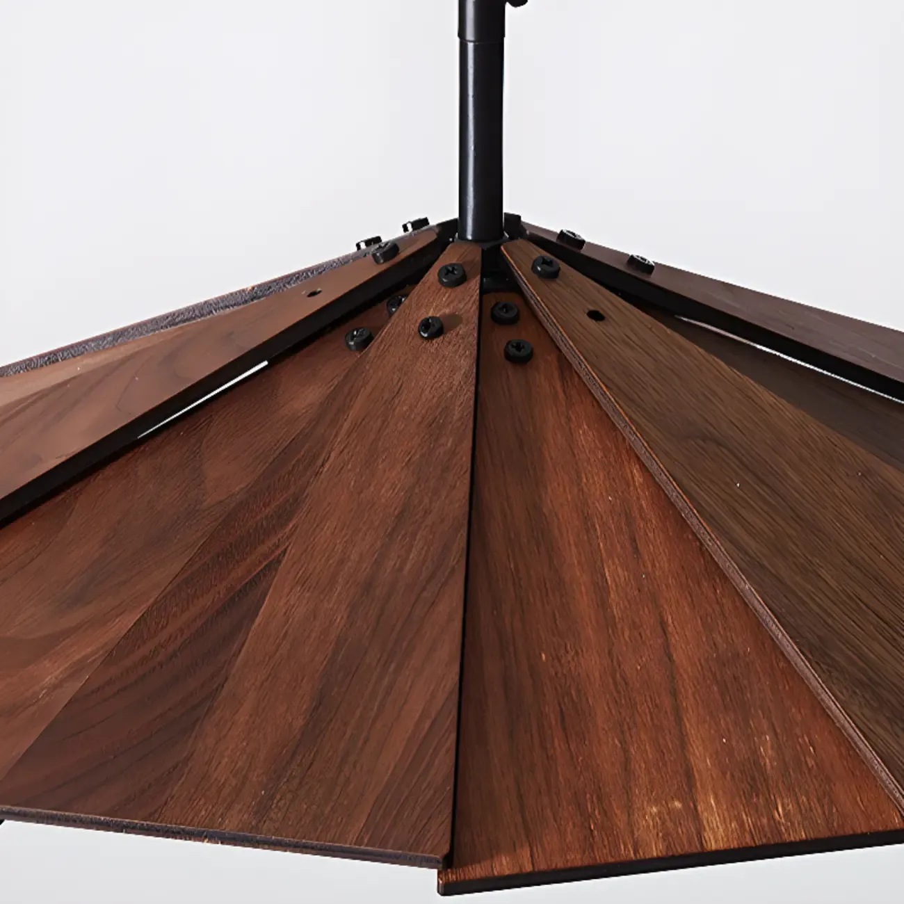 Art Decor Modern Unbrella Brown Solid Wood Pendant Light  Image - 12