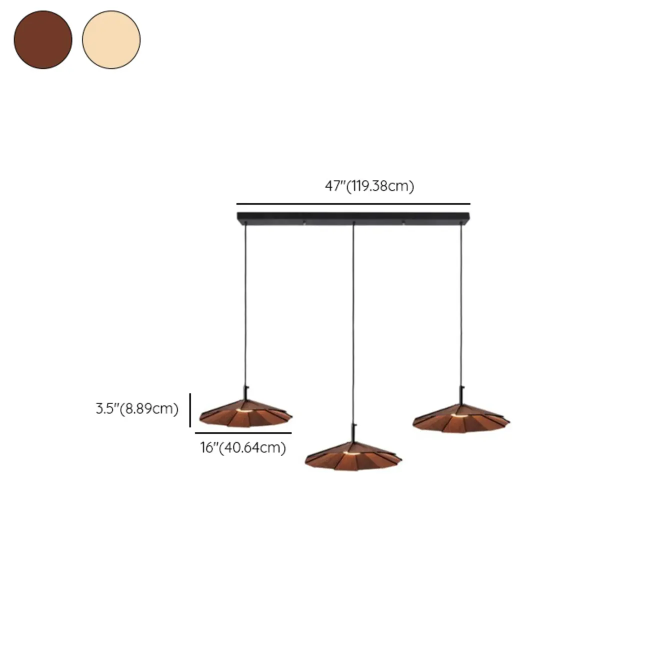 Art Decor Modern Unbrella Brown Solid Wood Pendant Light  Image - 15 | homeyfad