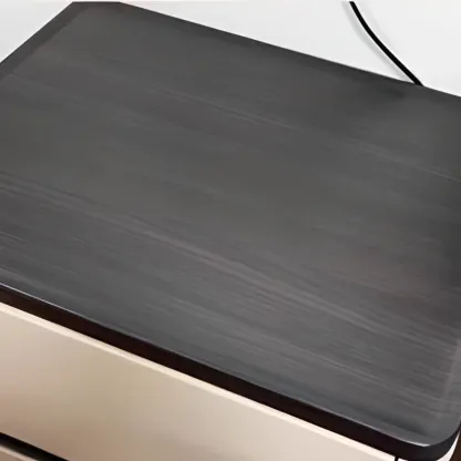 Wooden Overbed 2 Drawers Nightstand with Grooved Top Image - 6