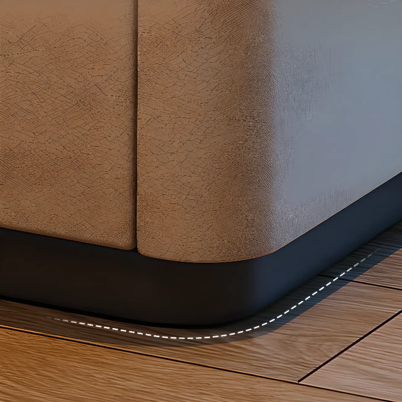 Wooden Overbed 2 Drawers Nightstand with Grooved Top Image - 13 | homeyfad