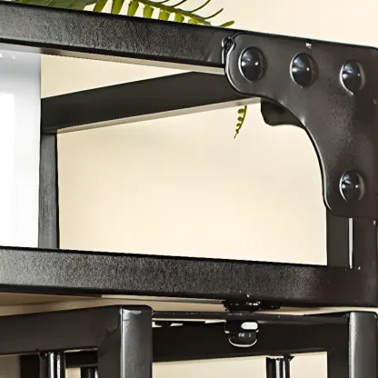 Steel Wall-Secured Wine Bottle & Glass Rack with Shelf Image - 10