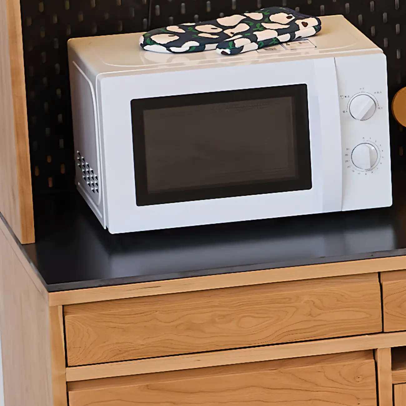 Space-Saving Wood Buffet Cabinet Pull-Out Dining Table Image - 8 | homeyfad