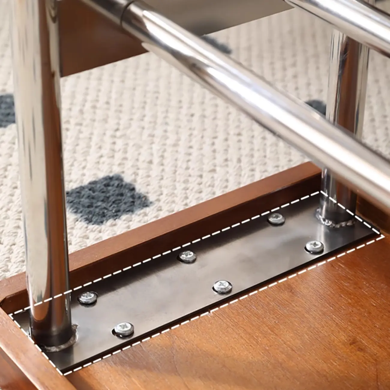 Retro Charming Rattan Metal Living Room Bench with Storage Image - 7 | homeyfad