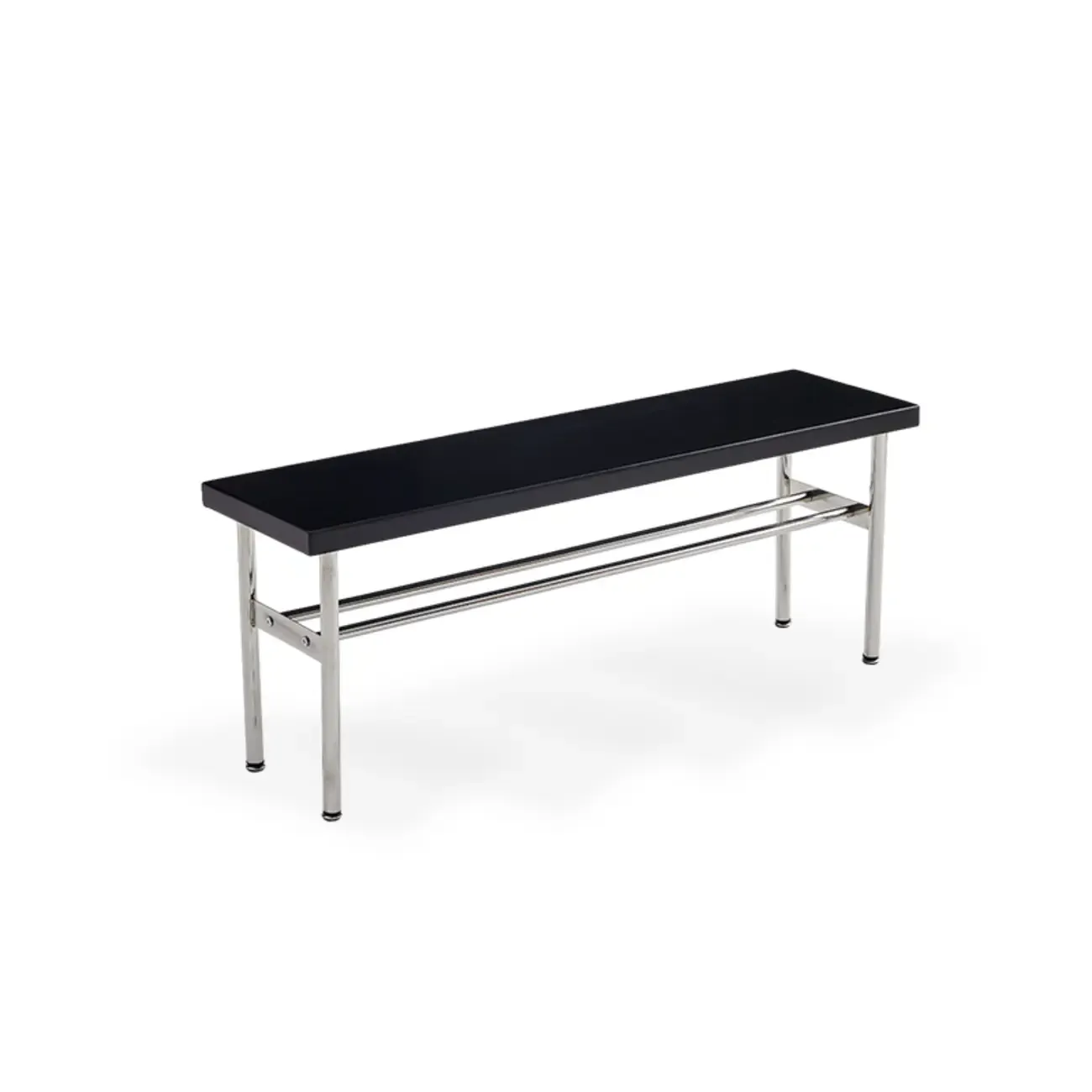 Retro Charming Rattan Metal Living Room Bench with Storage Image - 6