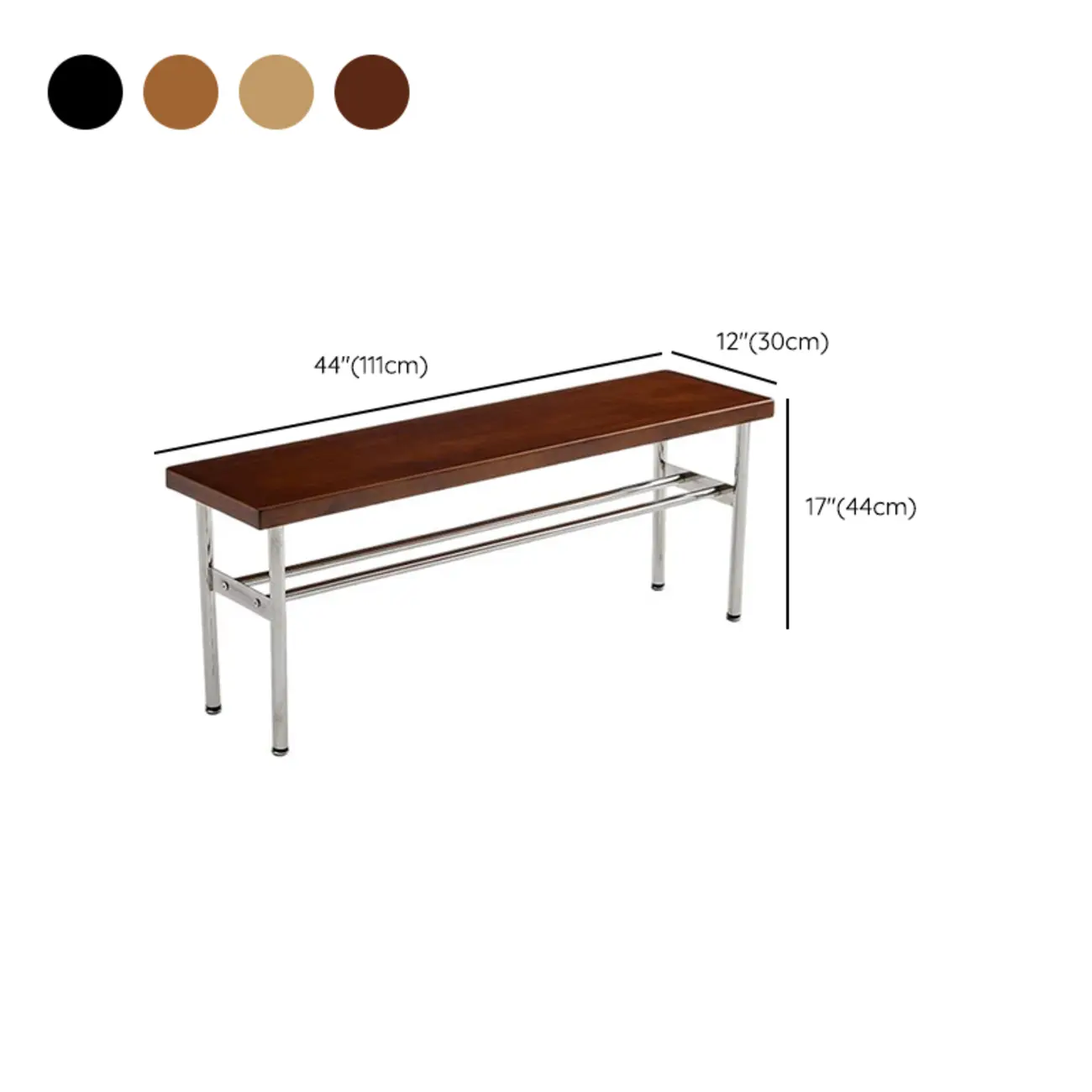 Retro Charming Rattan Metal Living Room Bench with Storage Image - 20 | homeyfad