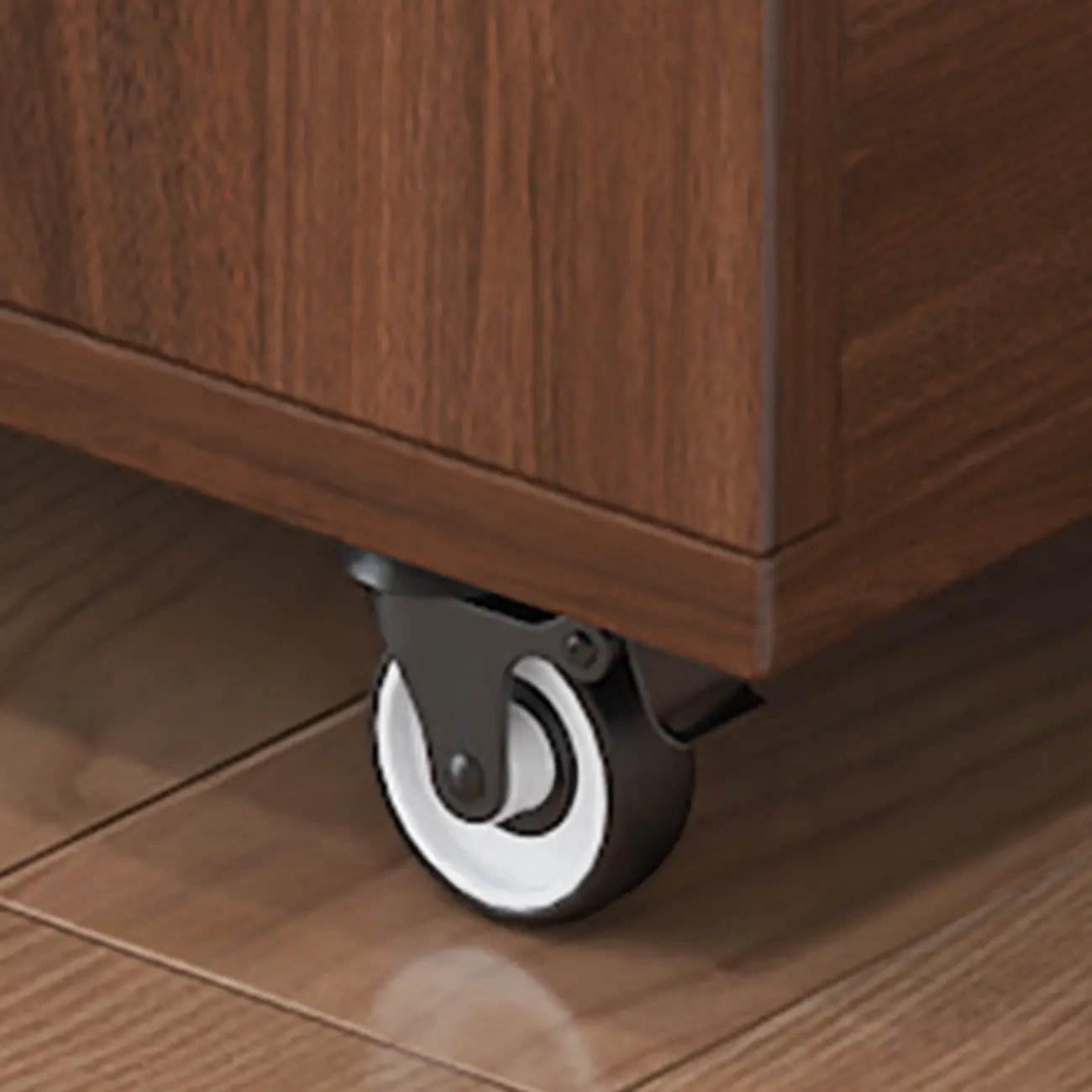 Versatile Modern Brown Half-circle Wheeled Side Table Image - 10 | homeyfad