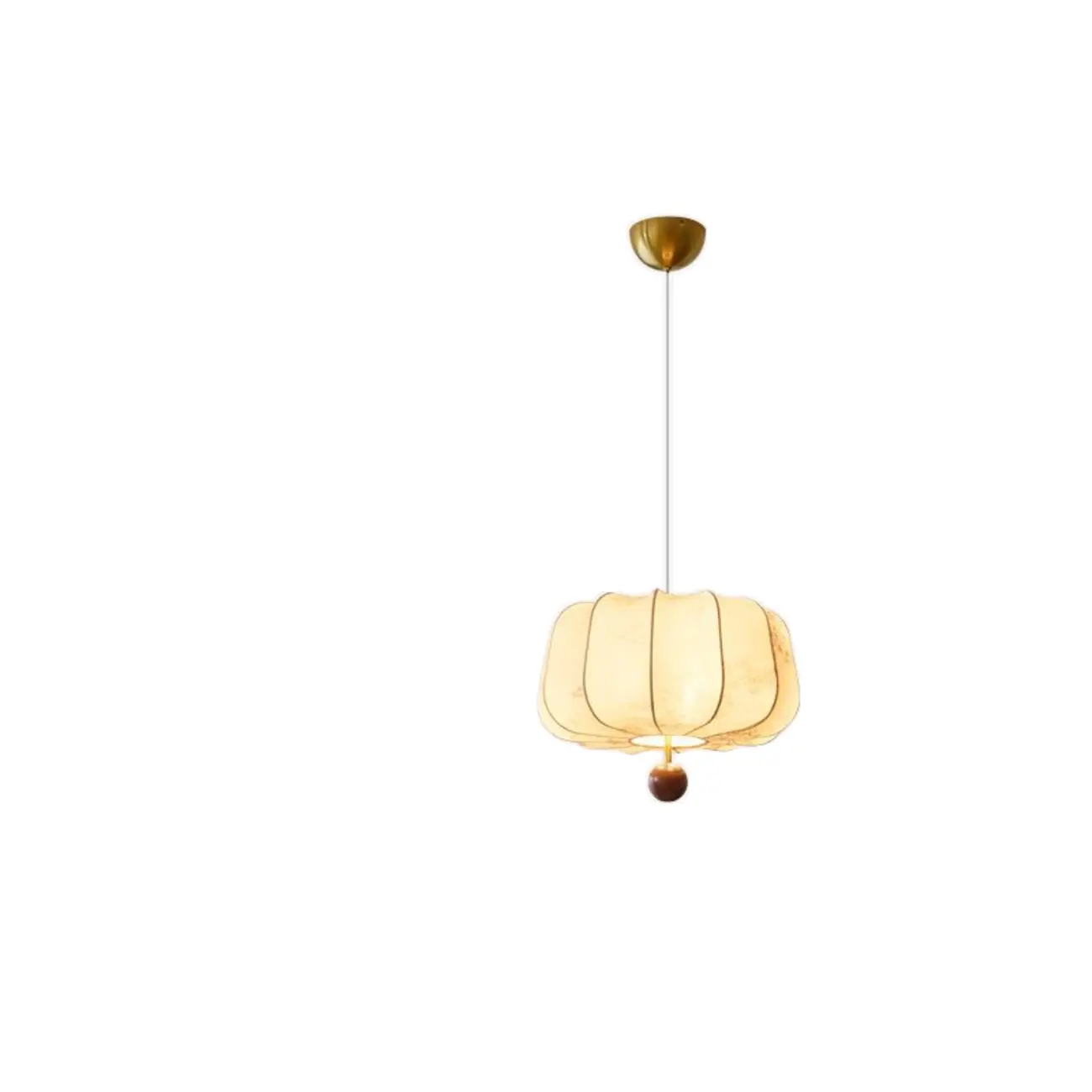 Modern Elegant Off-white Fabric Pendant Chandelier Light   Image - 5 | homeyfad