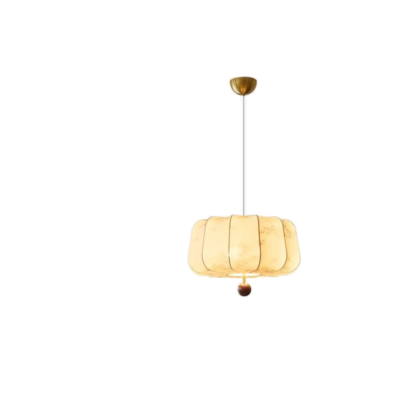 Modern Elegant Off-white Fabric Pendant Chandelier Light   Image - 6 | homeyfad