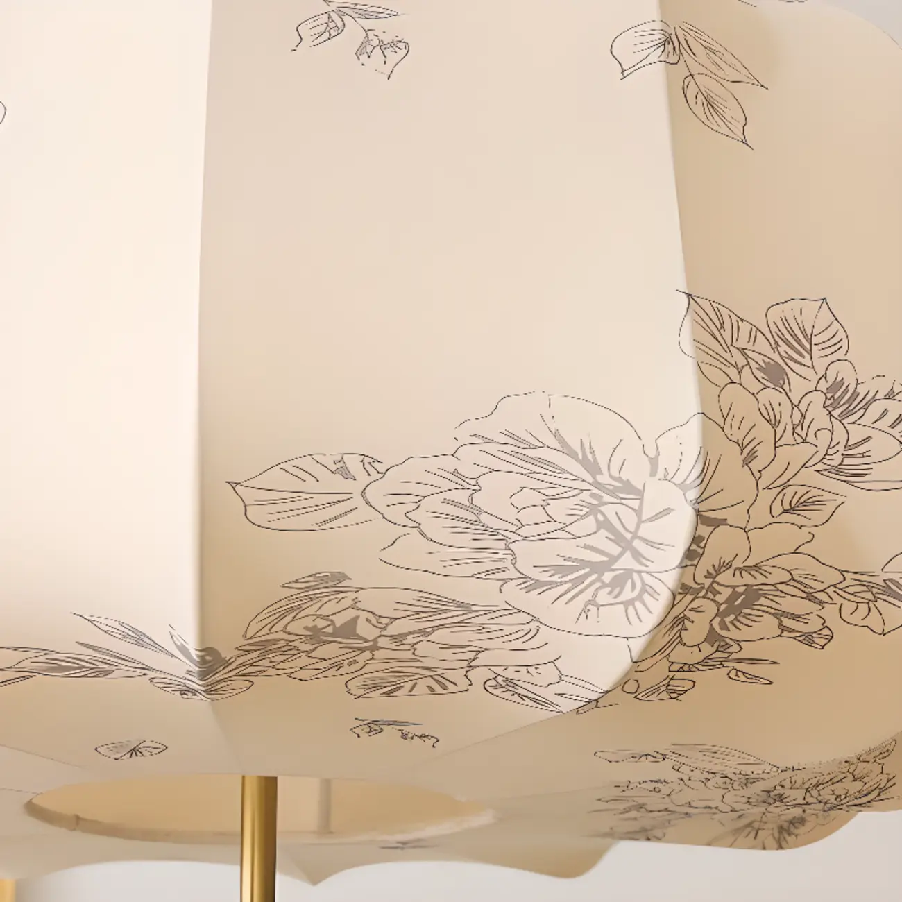 Modern Elegant Off-white Fabric Pendant Chandelier Light   Image - 8 | homeyfad