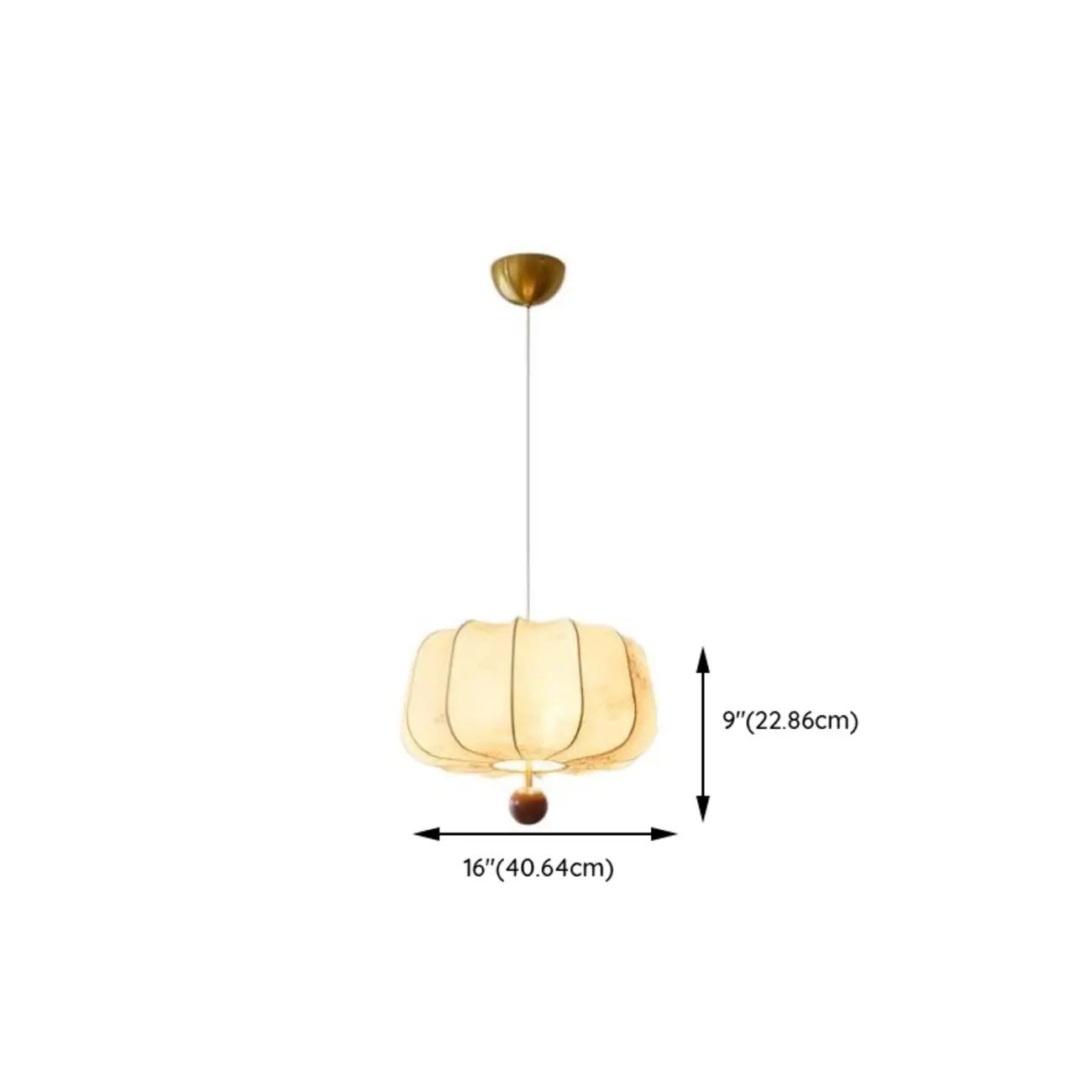 Modern Elegant Off-white Fabric Pendant Chandelier Light   #size | homeyfad