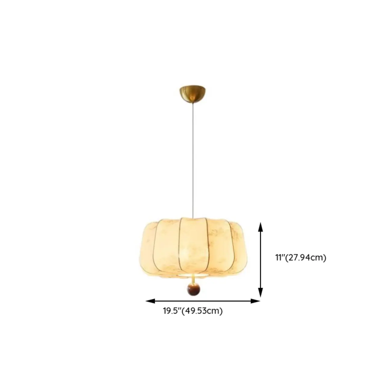 Modern Elegant Off-white Fabric Pendant Chandelier Light   Image - 10 | homeyfad