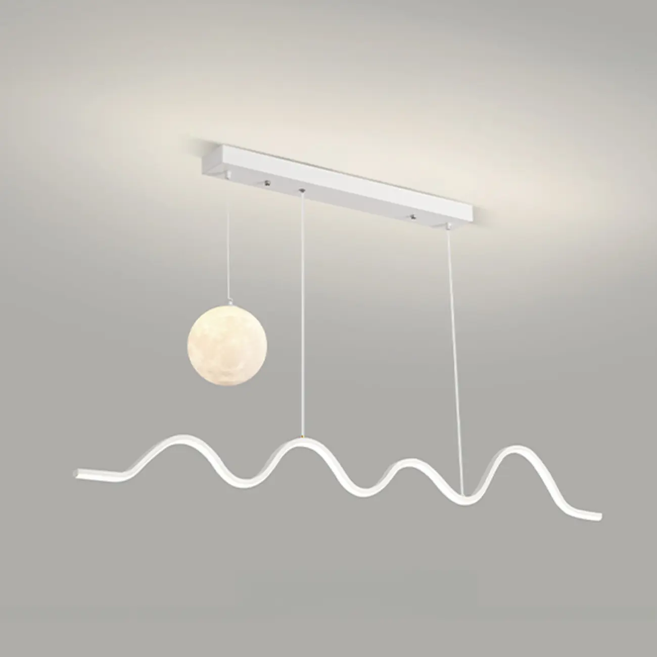 Art Decor Modern 2-Light Wave Pendant Light Multi Diming Image - 3 | homeyfad