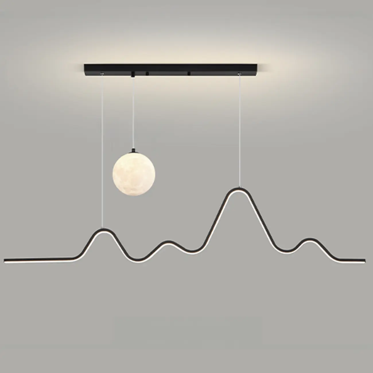 Art Decor Modern 2-Light Wave Pendant Light Multi Diming Image - 7 | homeyfad