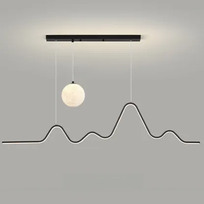 Art Decor Modern 2-Light Wave Pendant Light Multi Diming Image - 7