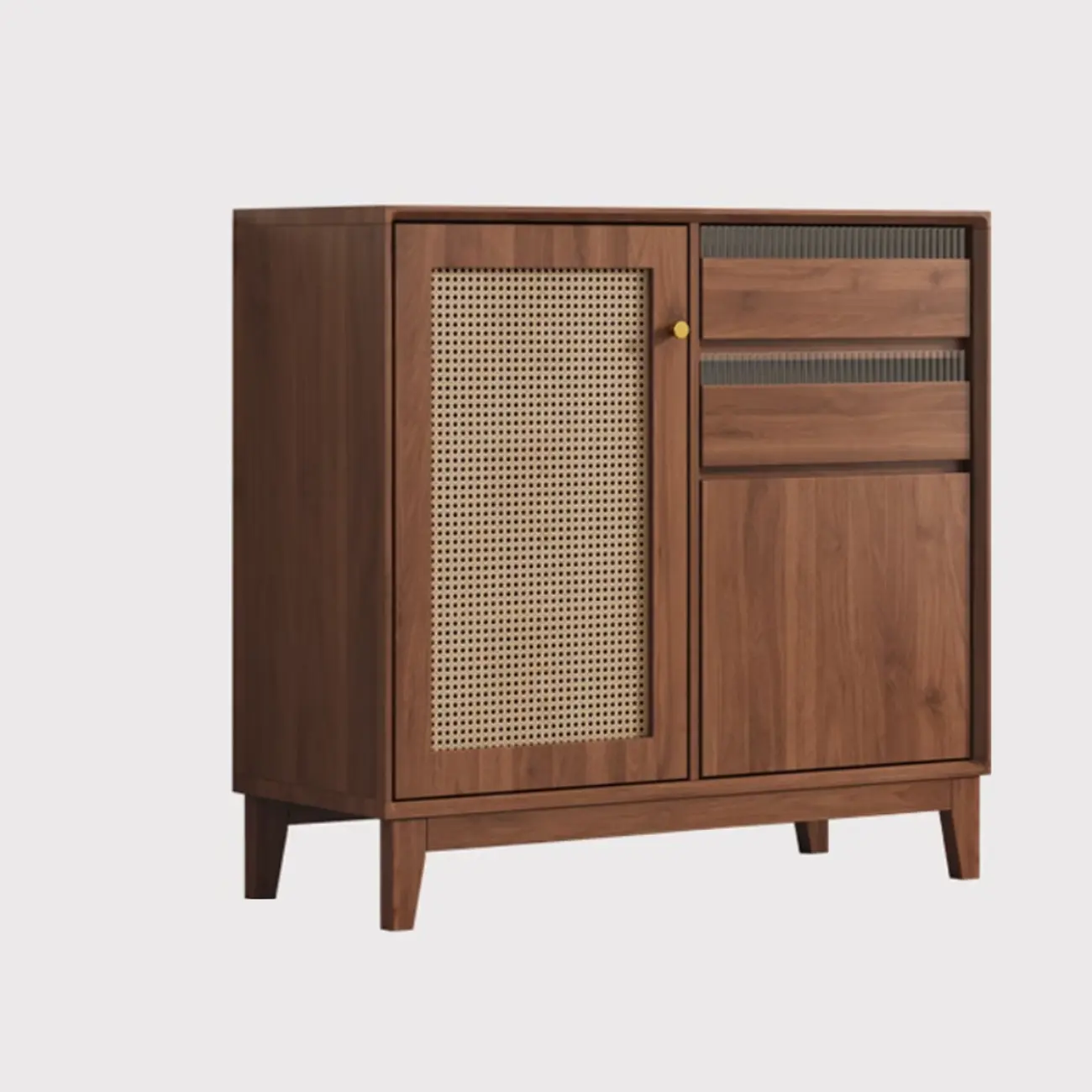 Minimalist Adjustable Shelves Rattan Sideboard with Drawers Image - 17 | homeyfad