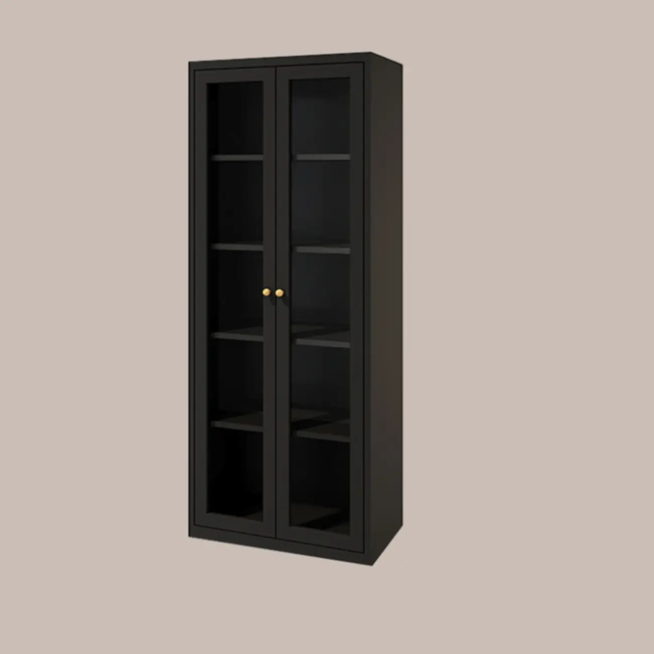 Minimalist Adjustable Wooden Glass Door Curio Cabinet Image - 7 | homeyfad