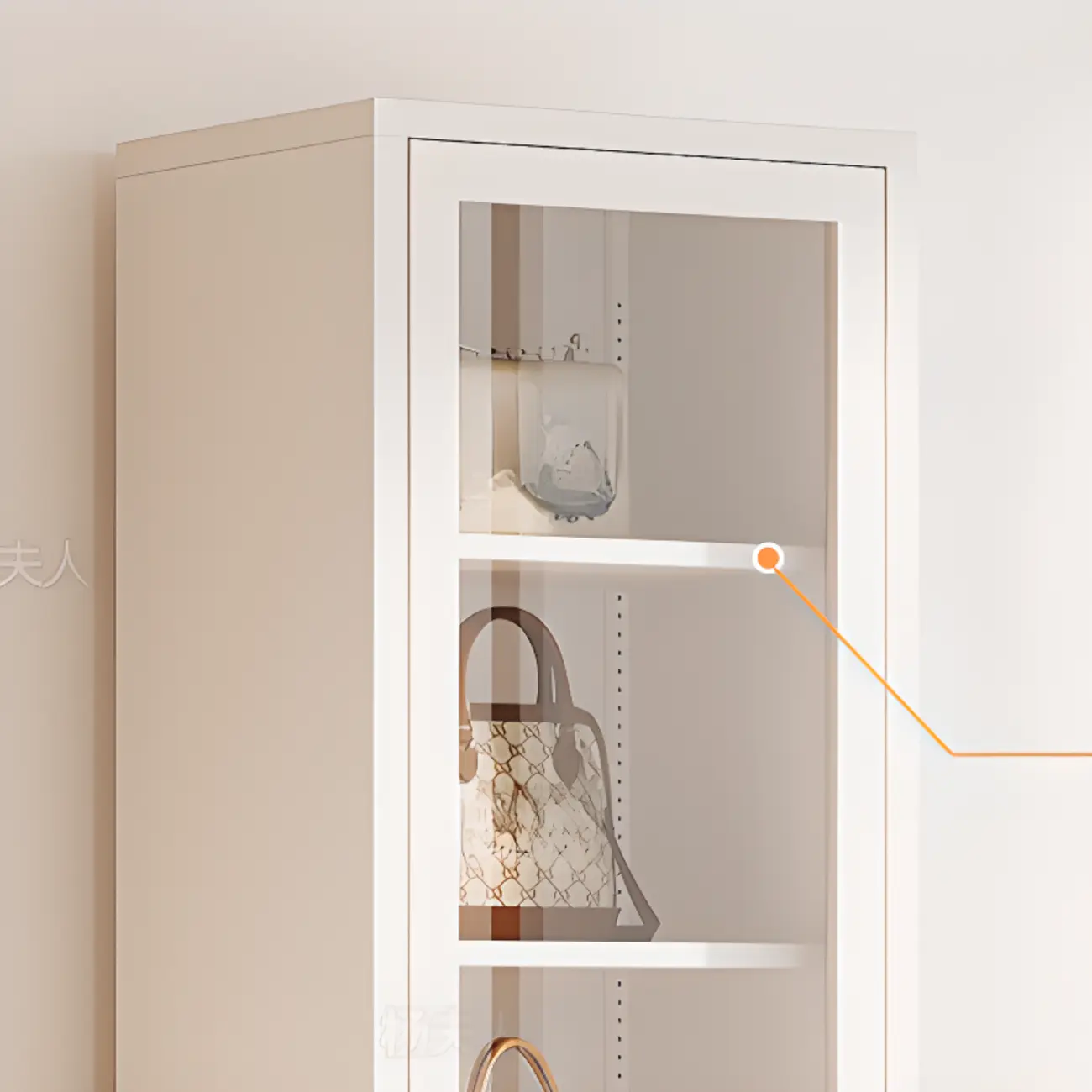 Minimalist Adjustable Wooden Glass Door Curio Cabinet Image - 8 | homeyfad