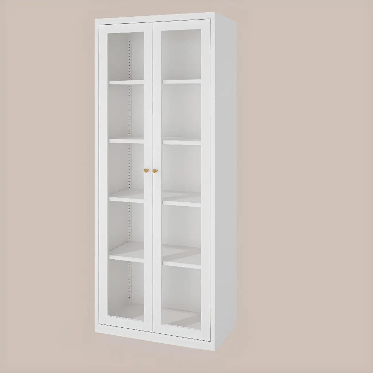Minimalist Adjustable Wooden Glass Door Curio Cabinet Image - 14 | homeyfad