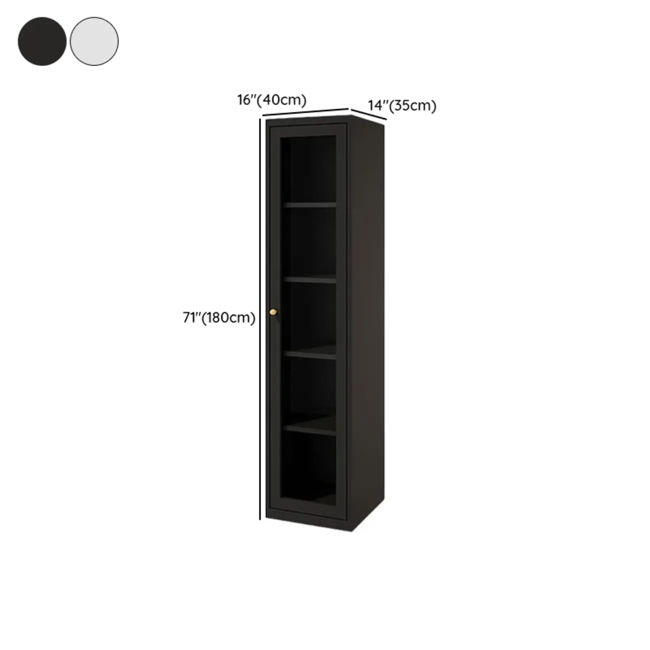 Minimalist Adjustable Wooden Glass Door Curio Cabinet #size