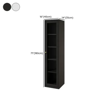 Minimalist Adjustable Wooden Glass Door Curio Cabinet #size