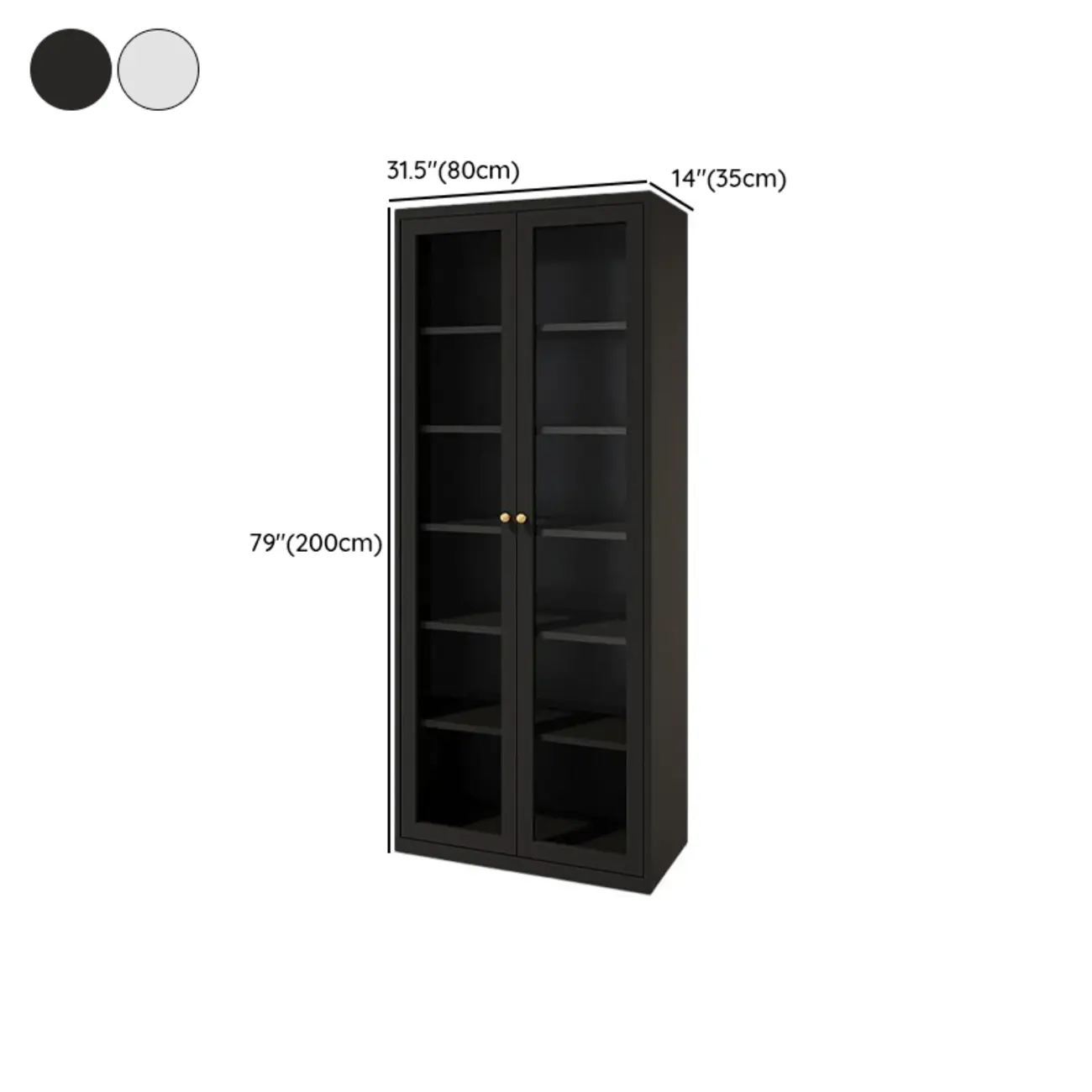 Minimalist Adjustable Wooden Glass Door Curio Cabinet Image - 21 | homeyfad