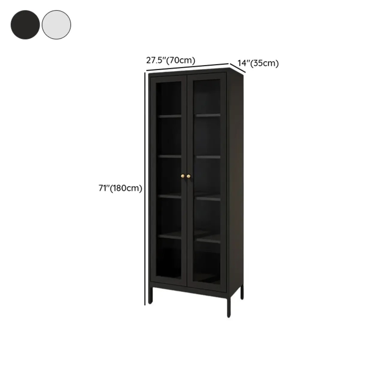 Minimalist Adjustable Wooden Glass Door Curio Cabinet Image - 23