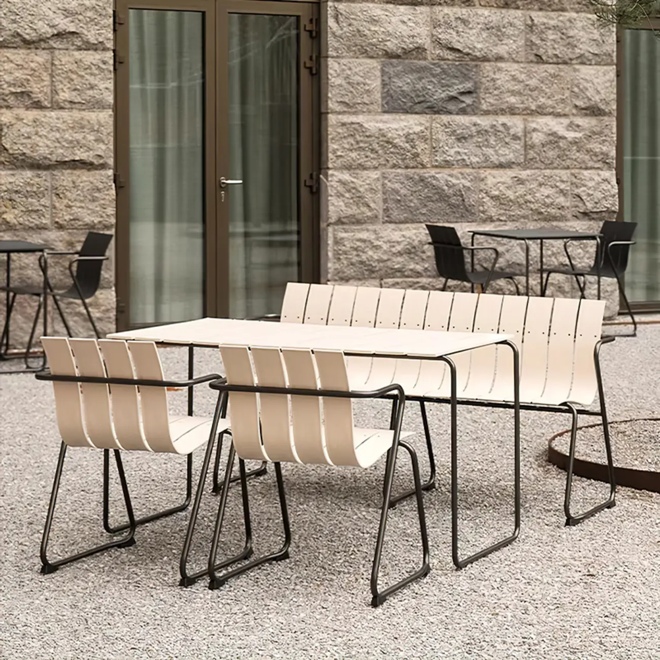 5 Piece Metal Outdoor Dining Set Climate-proof Image - 2 | homeyfad